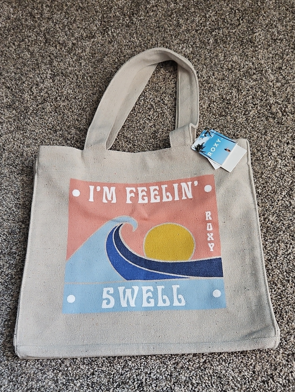 Roxy Feeling Swell Canvas Tote